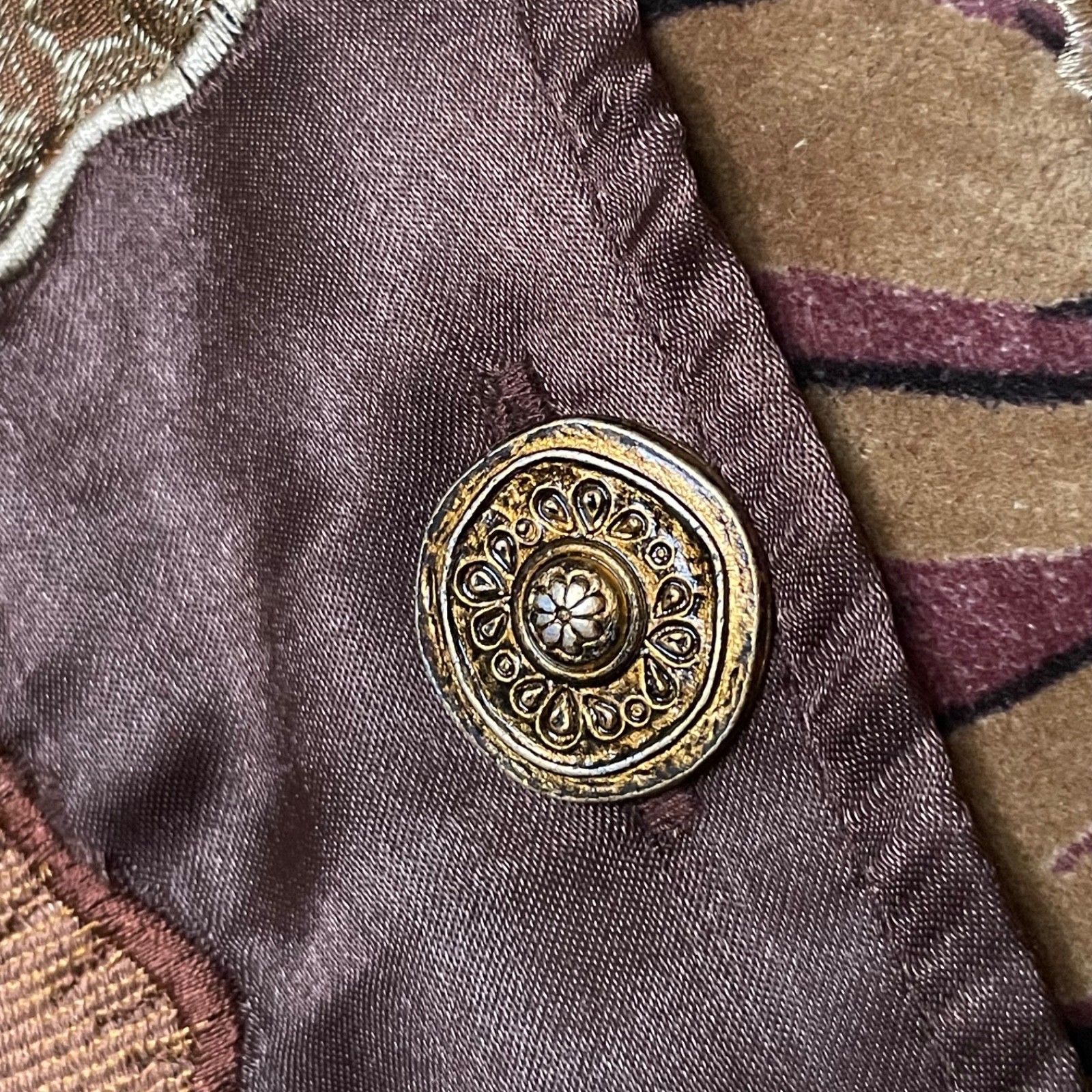 Indigo Moon Patchwork Tapestry Jacket Size L Boho… - image 7