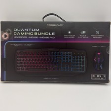 NEW Quantum Gaming Bundle 3 In 1 Gaming Set. RGB Keyboard, Mouse,  Pad