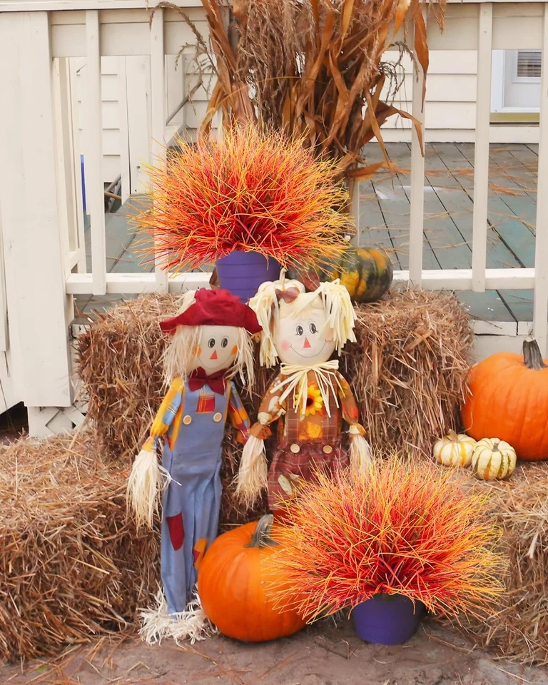 36 шт. искусственная осенняя трава растения уличные искусственные осенние цветы устойчивые к ультрафиолетовому излучению осенние - Изображение 3 из 4