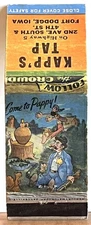 Kapp's Tap Fort Dodge IA Iowa Hillbilly Vintage Matchbook Cover