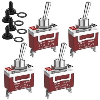 Toggle Switch, 12V 30A Heavy Duty ON/Off 2Pin SPST Waterp Size: Screw ON/OFF-4
