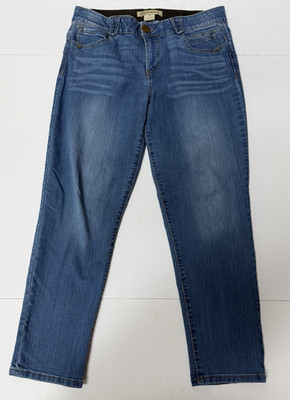 Women's Democracy ''Ab'' Solution Size 10 Straight Leg Demin Jeans Stretch Fit