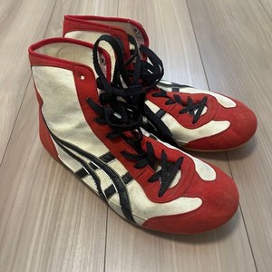 asics Og EX-EO Old Model Wrestling Boxing Shoes Black Red Silver US9.5 (27.5cm)