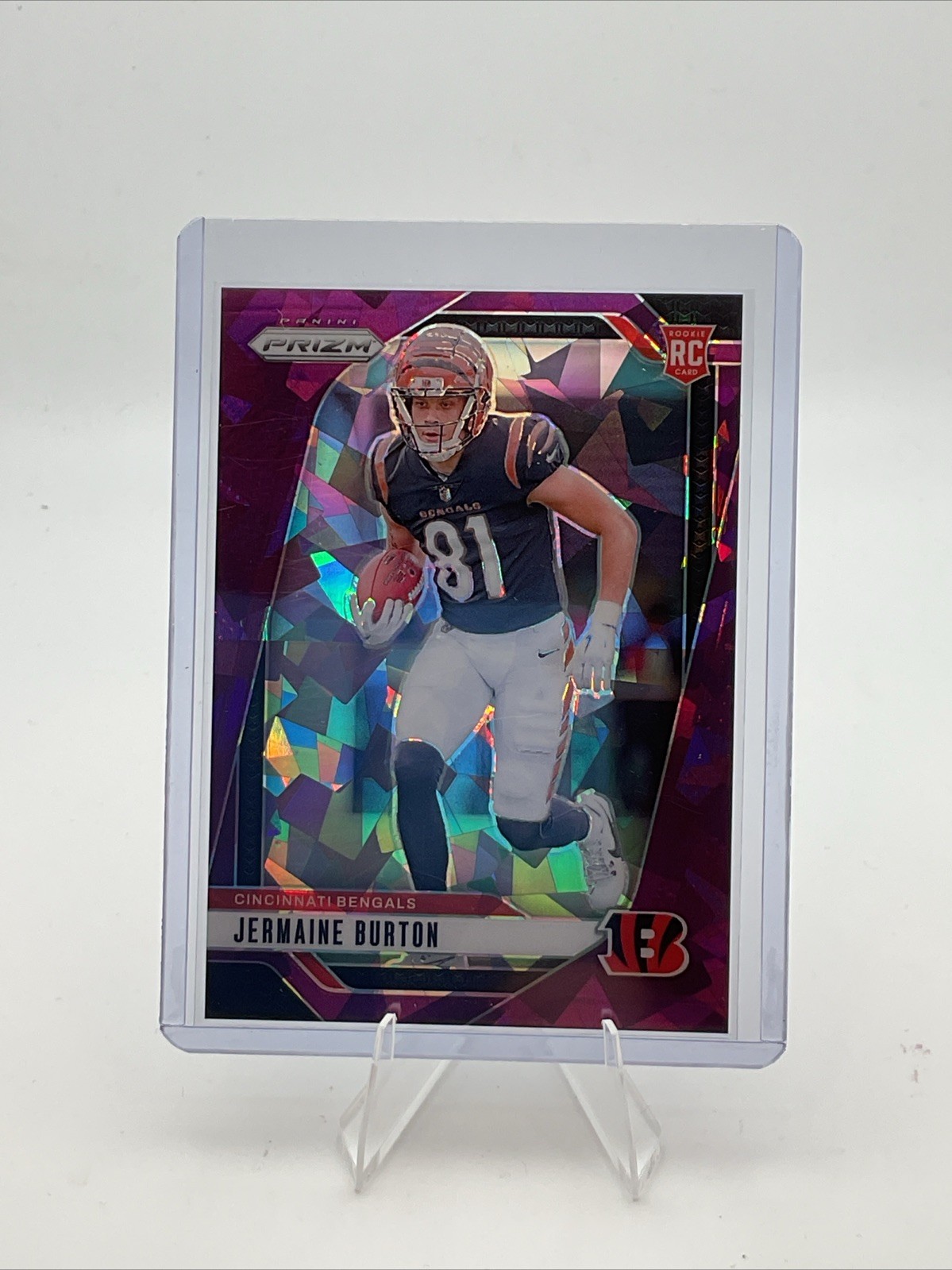 2024 Panini Prizm Prizms Purple Ice #350 Jermaine Burton 202/225🔥Bengals RC