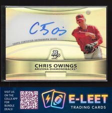 2010 Bowman Platinum Chris Owings Prospect Autographs Refractors #BPA-CO