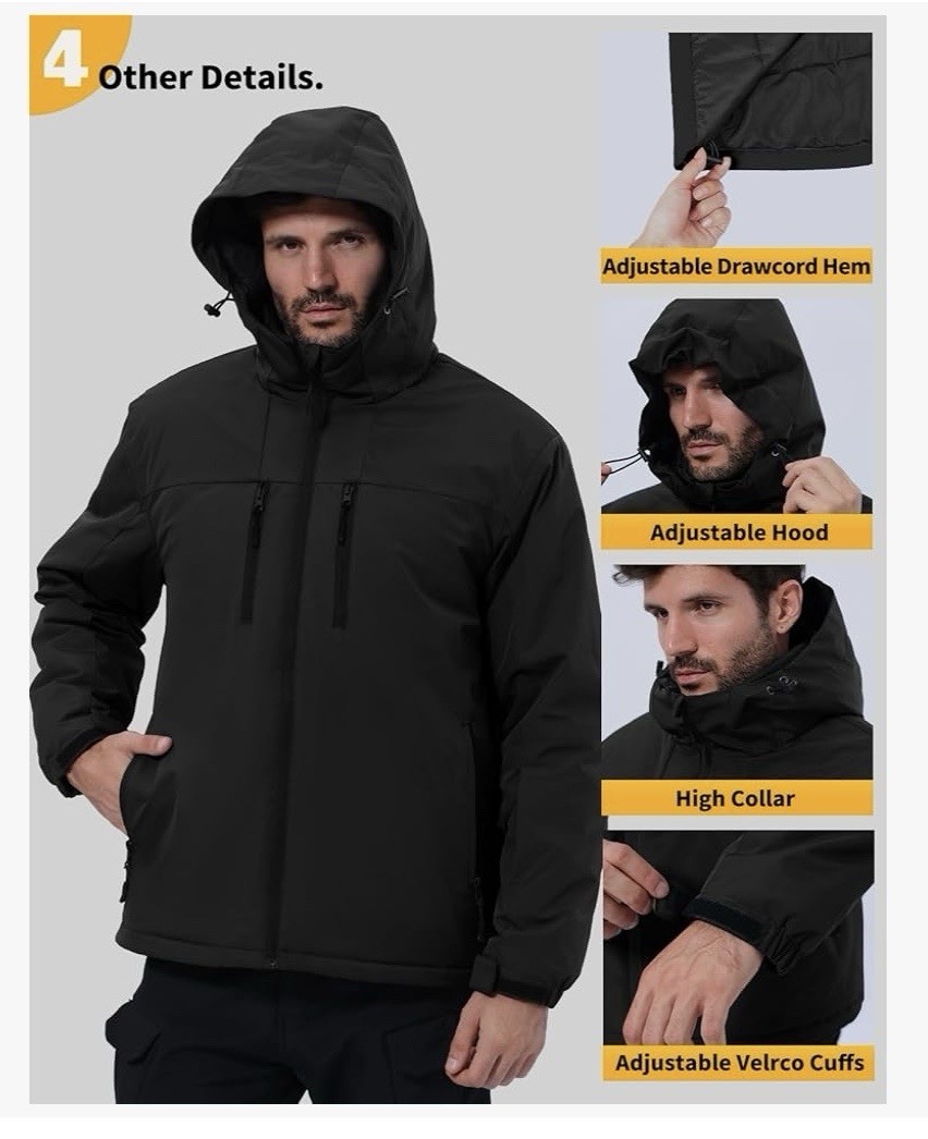 GEMYSE Men&rsquo;s Ski Jacket, Winter Coat, Waterproof Snow Jacket, Warm , Rainproof