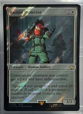 Bastion Protector - Rare/Surge Foil - Comm.: FINAL FANTASY Collector Edit. EN/NM