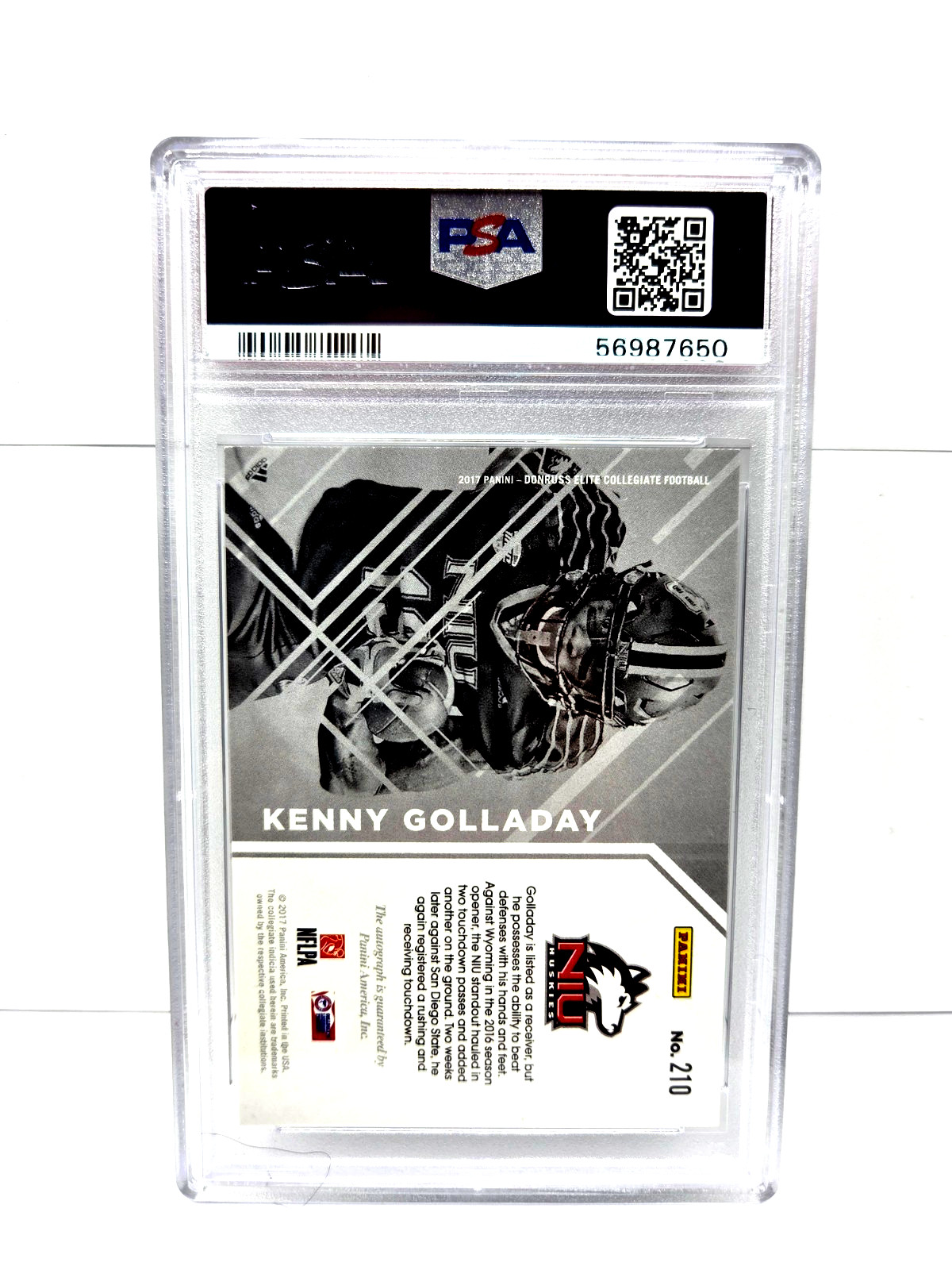 2017 Elite DP AUTOGRAPH KENNY GOLLADAY RC Rookie Football Card PSA 9 MINT view 2