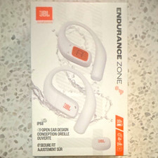 JBL Endurance Zone Wireless Bluetooth Open-Ear Ear-Hook Earbuds White/Orange