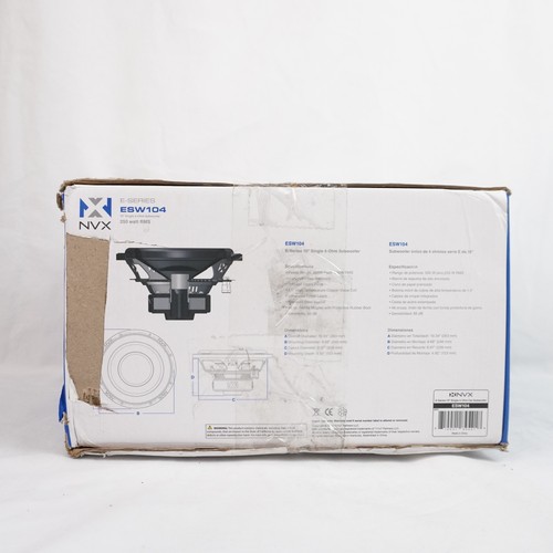 NVX ESW104 500W Peak (250W RMS) E-Series 10" Single 4-Ohm Subwoofer in Black - Picture 8 of 13