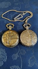 2 Vintage Pocketwatches Not Working One Quartz And One Arnex 17 Jewel Swiss