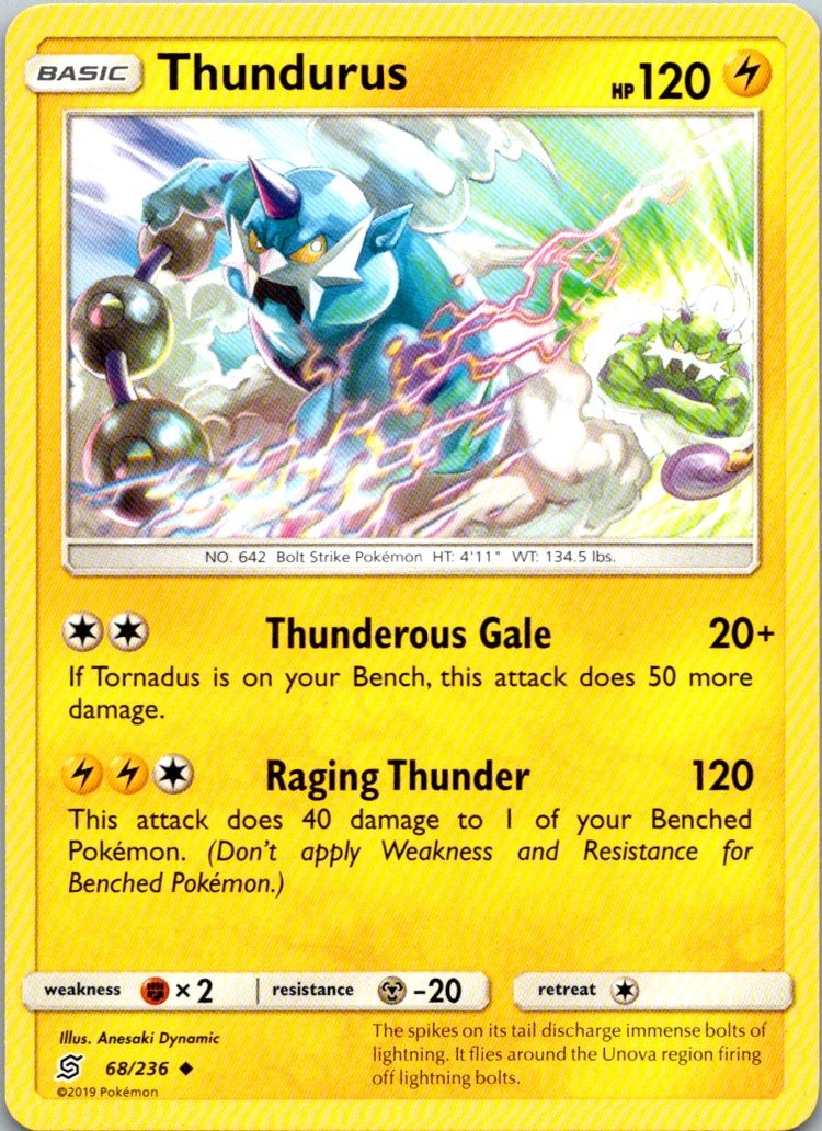 Thundurus 68/236 Unified Minds Pokemon TCG UC NM