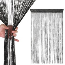 Hanging Glitter Curtains String Curtain Panels Door Fly Screen Room Divider Net