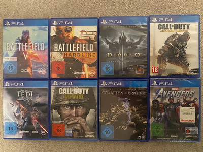 PS4-Spielepaket   Titel gebraucht + Marvel Avengers NEU (Ab 18)