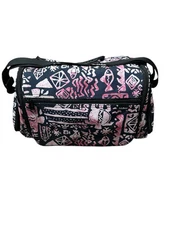 LL Bean Personal Organizer Hanging Toiletry Bag Large Pink Navy Turtle Beach