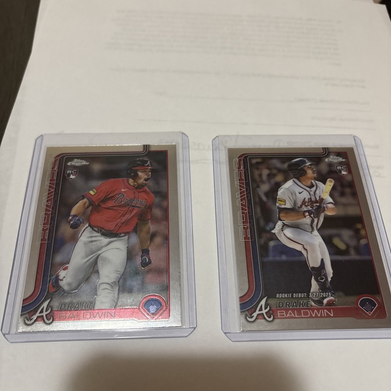 2025 Topps Chrome Update Drake Baldwin Lotx2! #USC96 & #USC88
