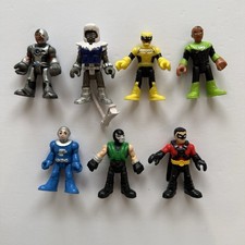 Fisher Price Imaginext DC Super Friends Figure Lot Bane Robin Cyborg Cpt Cold