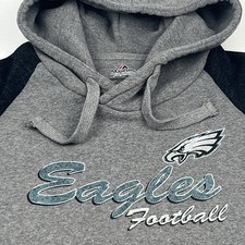 Philadelphia Eagles Hoodie Women's Size M Majestic Fan Fashion Drawstring Pocket