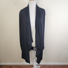 LANDS' END Size Large 14-16 Open Front Waterfall Swim Cover Up Long Sleeve