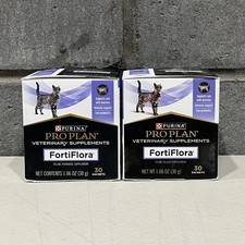 2x Purina FortiFlora Pro Plan Veterinary Probiotic Cat Supplement 30 ct BB 3/26 