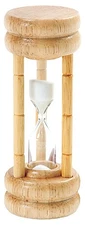 Norpro 3 Minute Glass Timer with Wood Base, 4 Inches