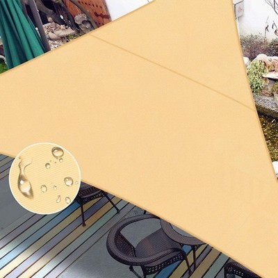 Waterproof 12' x 12' x 12' Triangle Sand Sun Shade Sail Cannoy UV Resistant f...