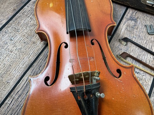Antique Violin Eduard Reichert Dresden Tone Violin Style IV no 19 Dodd Bow Case - Picture 6 of 24