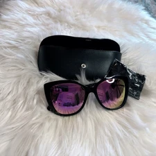 DIFF Black pink Mirror Sunglasses