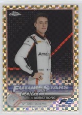 2022 Chrome Formula 1 Gold Checker Flag Refractor 28/50 Marcus Armstrong #84 n0c