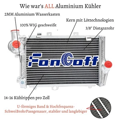 2=Reihe Kühler Für 84-97 BMW K75 K75S/K75RT ABS K100RS K100LT K100RT/K1100LT DE