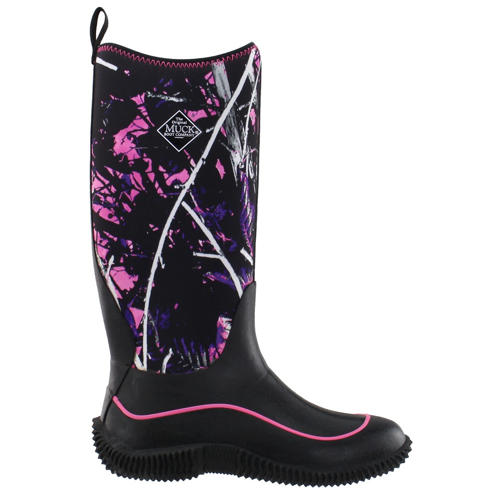 Muck Boot Hale Camo Pull On  Womens Black, Pink Casual Boots HAW-MSMG