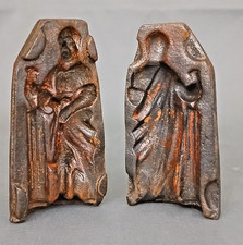 Ancien moule en fonte cast iron mold Personnage antique religieux