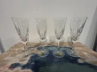 4 Vintage Waterford Crystal Glasses champagne flutes footed stem
