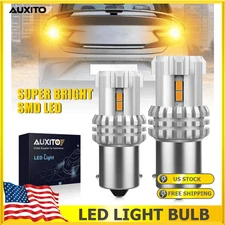 2PCS 1156 7506 LED Reverse Backup Light Canbus Free Error BA15S Bulbs AMBER NEW