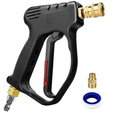 Short Pressure Washer Gun, 4000 PSI High Power Washer Spray Gun, 10.5 GPM Foa...