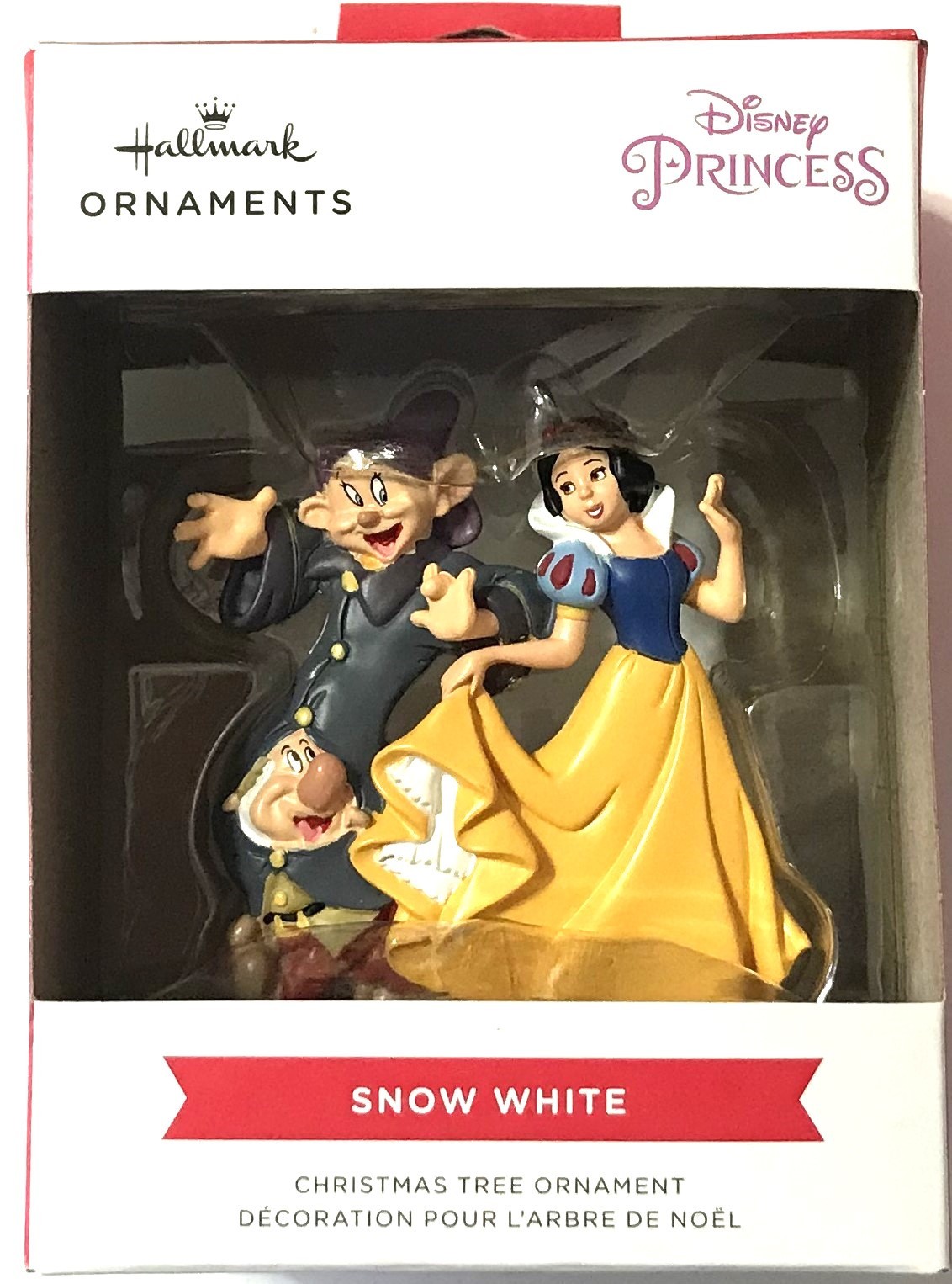 Hallmark Christmas Tree Ornament Disney Princess SNOW WHITE with 2 Dwarfs