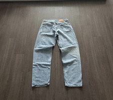 Vintage 90s Levis 565 Light Wash Wide Leg Fit Denim Jeans Size 35 Made in USA