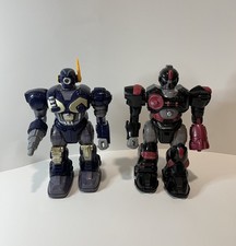 Hap-P-Kid Toy Robot Action Figures Red Black Collectible Sound Walking Works 7"