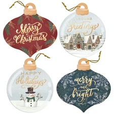 Christmas Cards With Envelopes - Unique Ornament Shaped Cards - Boxed Set of ...