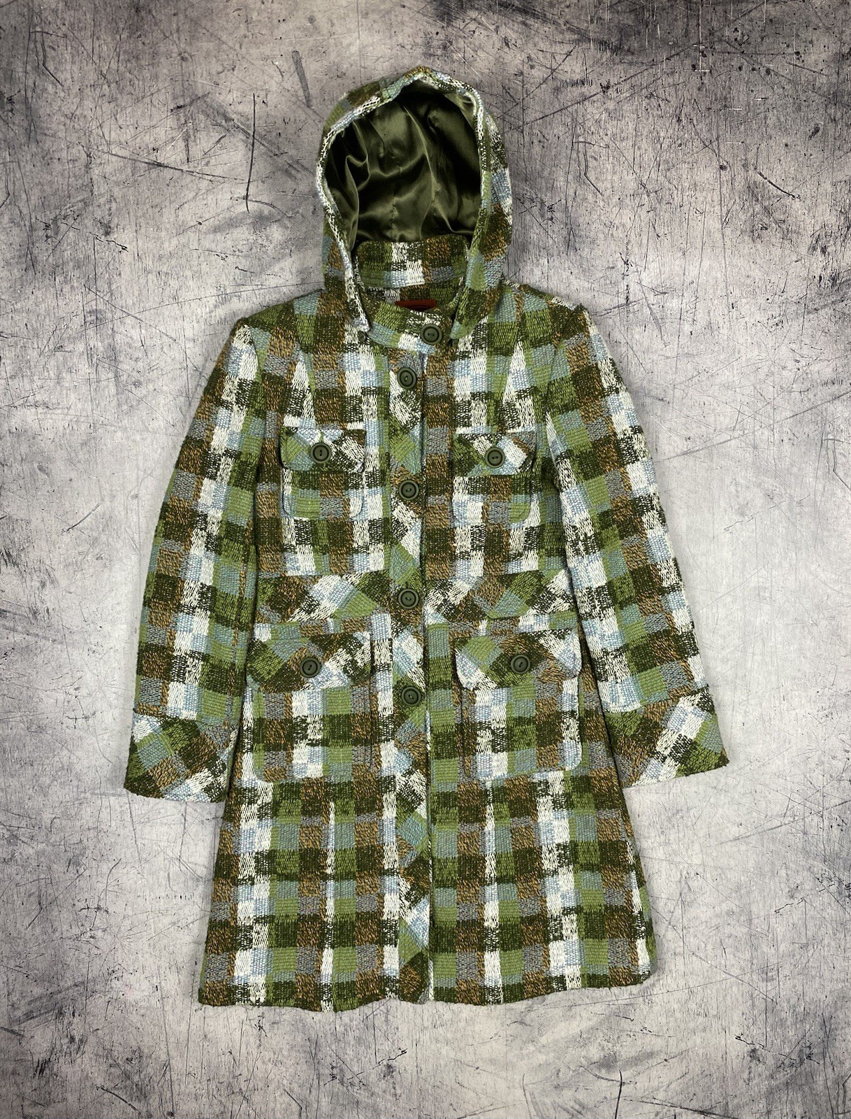 Vintage Missoni Wool Plaid Desig Luxury Coat 90s heritage gg Women’s Size 4