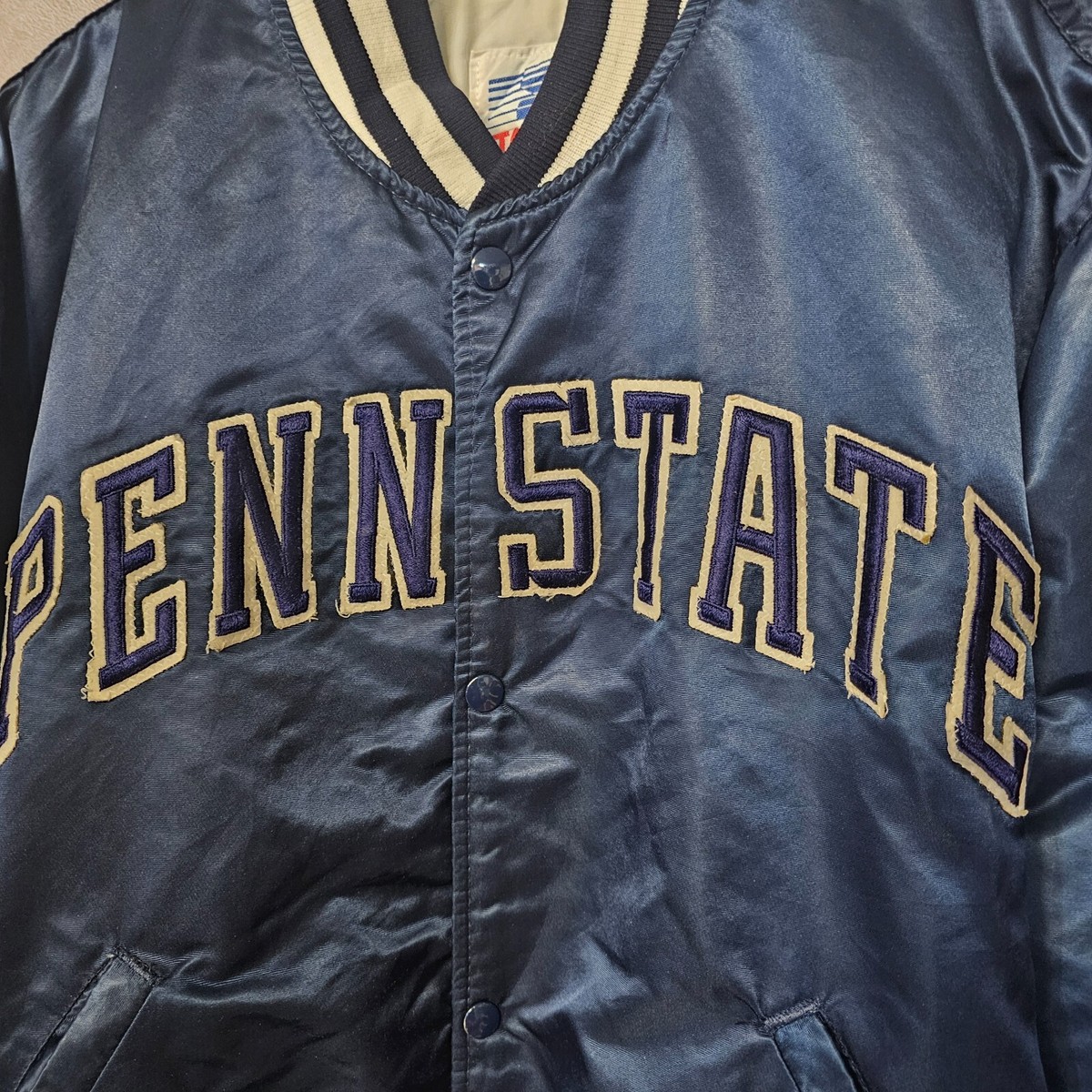 ヴィンテージ 80s Penn State スターター サテンジャケット Vintage 80s Starter Penn State Nittany Lions Satin Bomber Jacket