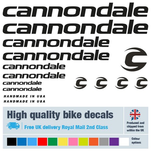 Cannondale bike decal / labels with free bike protection (30 pack) - 20 colours - Picture 14 of 29