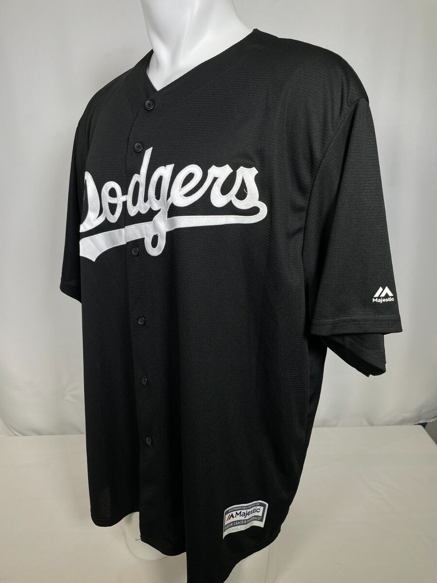 Los Angeles Dodgers MLB Majestic Black Replica Cool Base Los Angeles Dodgers MLB Majestic Black Replica Cool Base