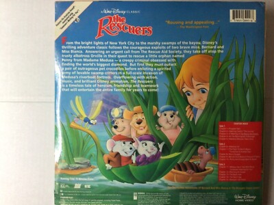 THE RESCUERS WALT DISNEY LASERDISC, 2 DISC SET, NEW UNSEALED 1977