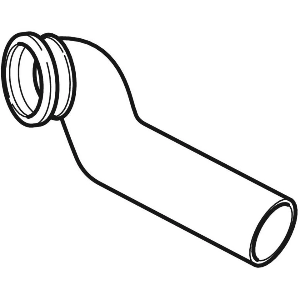 GE PE Anschlussbogen 90Gr für Wand-WC links gekröpft mit Erweiterung d110/90 - Bild 2 von 4