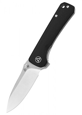 Taschenmesser Hawk, 14C28N satinierte Klinge, Schwarzer Micarta Griff - Folder