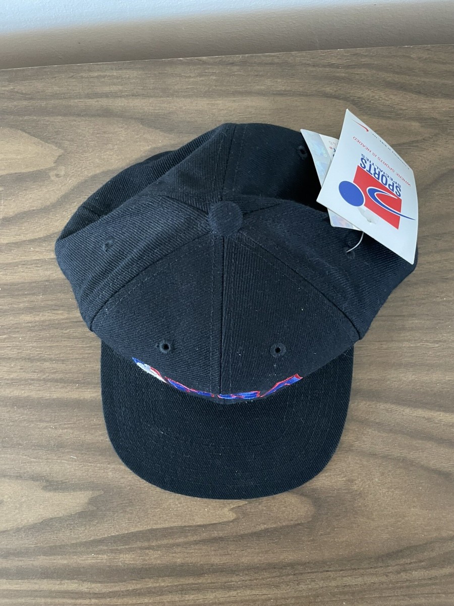 Vintage NBA Logo Sports Specialties Black Dome Plain SnapBack Wool Hat Cap