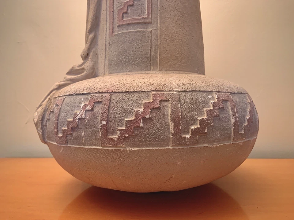 Lámpara de mesa india nativa azteca del suroeste vintage Foto 4 de 4