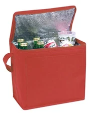 Eco Friendly Insulated Red 16 Can Soft Side Portable Cooler Tote Beach Camping