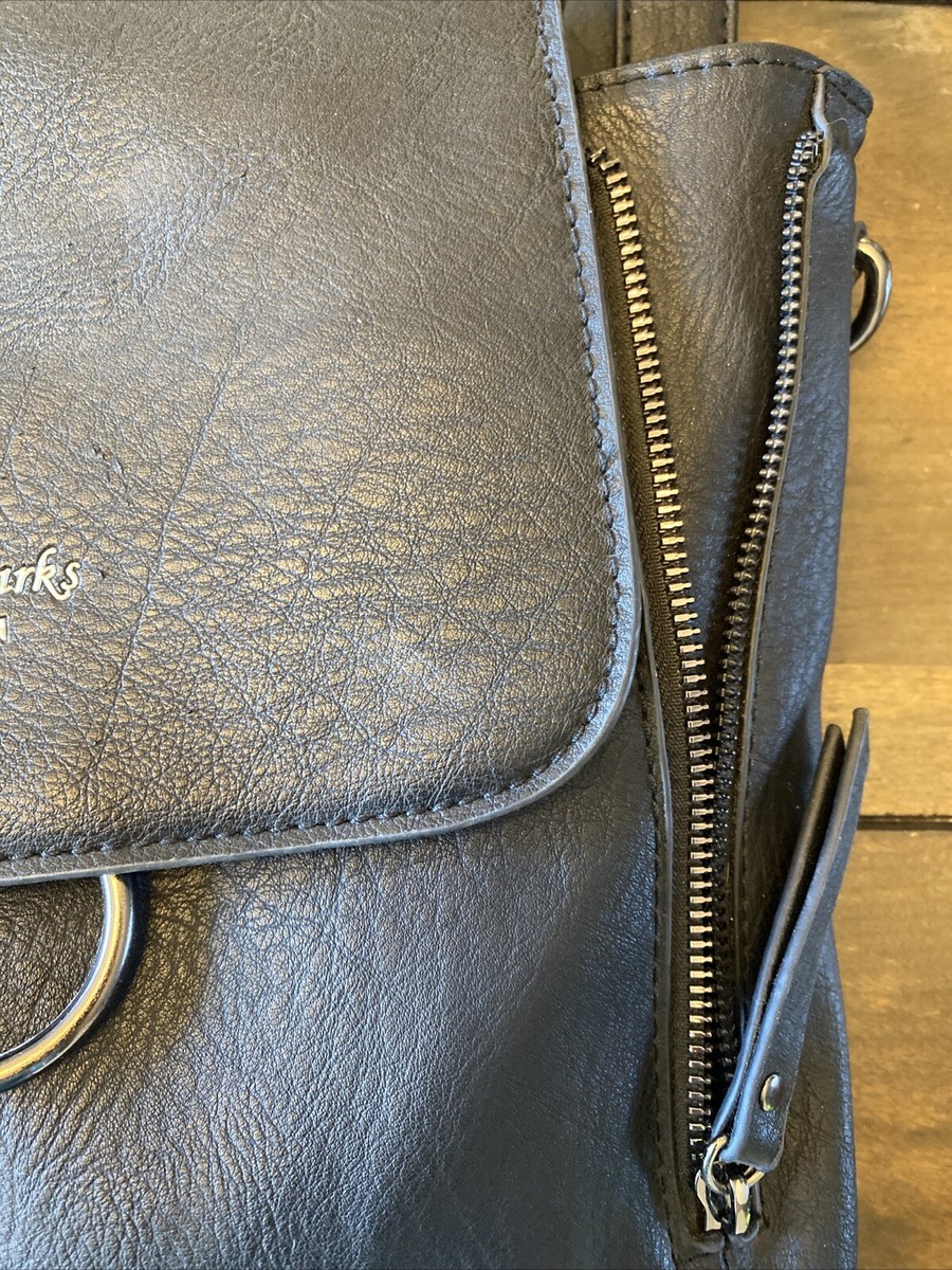 Darcy Marks London Vegan Leather Black Backpack Purse Bag  display picture 1